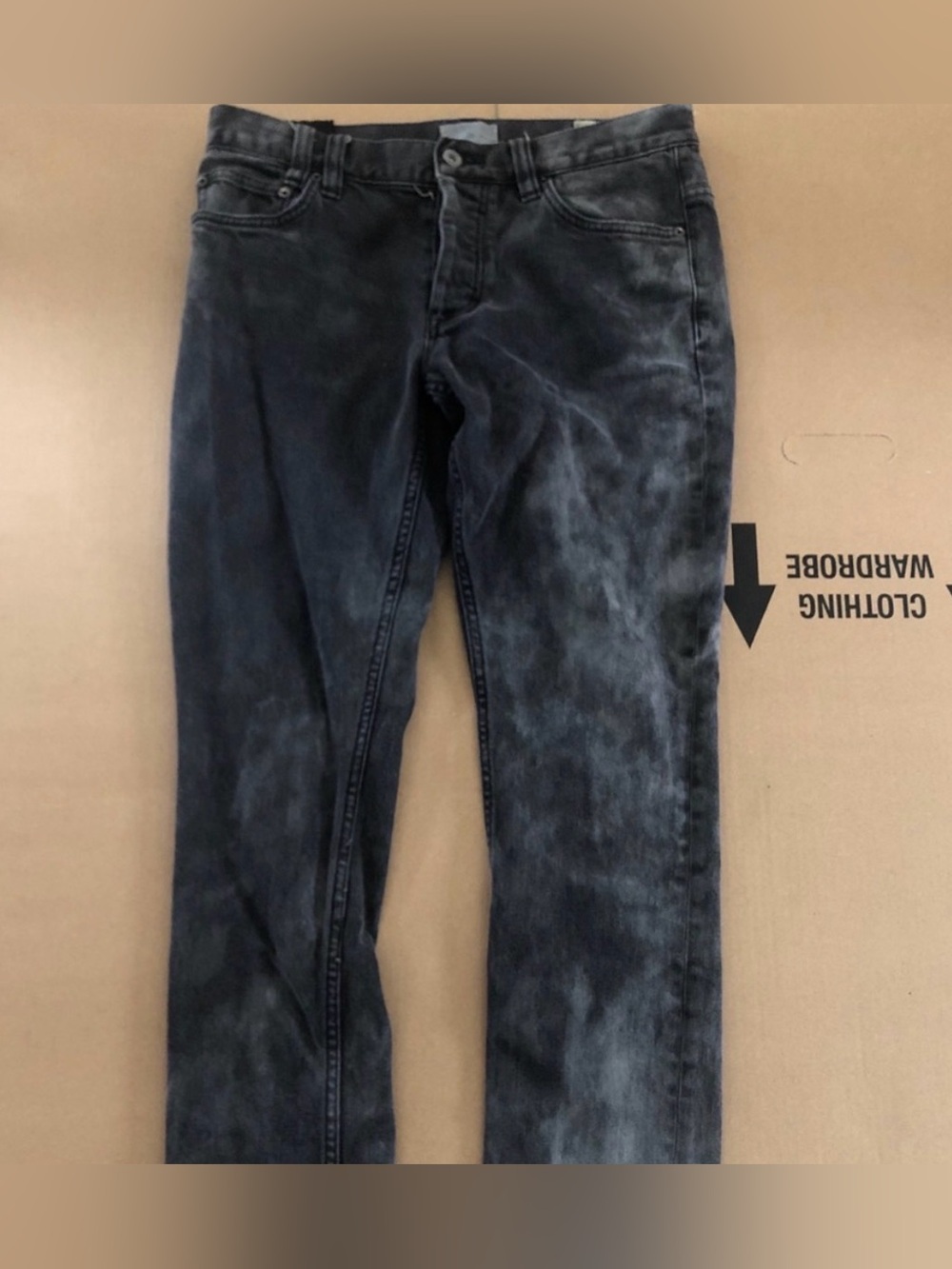 INSIGHT faded black slim acid wash jeans